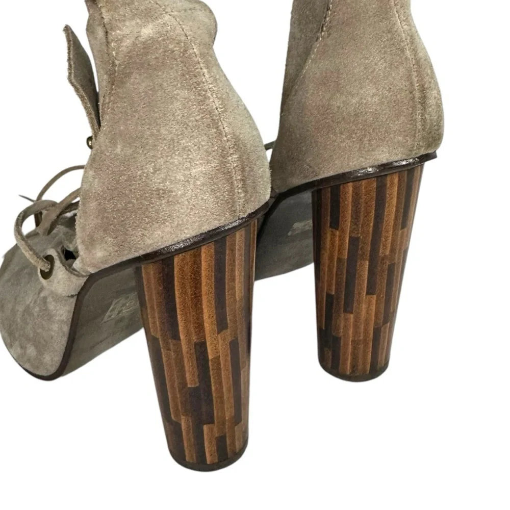 Free People Nouvella Wrap Suede Heels Size 38 - Picture 6 of 9